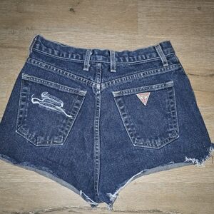 Guess Women's Dark Blue Jean Shorts